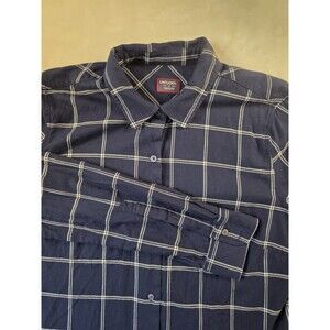 UNTUCKit Women's Size 8 Michelot Medium Blue Plaid Button Up‎ Shirt